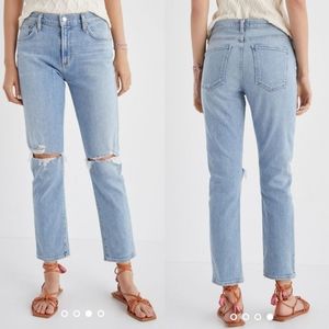 Agolde | Toni Straight Distressed Light Wash Jeans